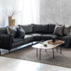 Ottavia Velvet Corner Couch - Aged Mercury