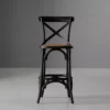 Cross back -bar-chair-rustic-black