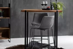 Lazera Bar Table + Halo Bar Chairs - Storm Grey