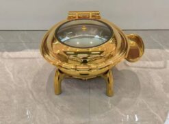 Gold round chafing dish