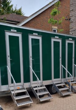 Portable toilet trailer