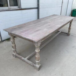 Rustic Whitewashed Dining Table