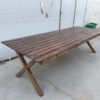 Rustic X-Leg Outdoor Dining Table
