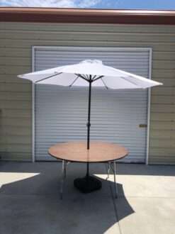 Patio table and umbrella set
